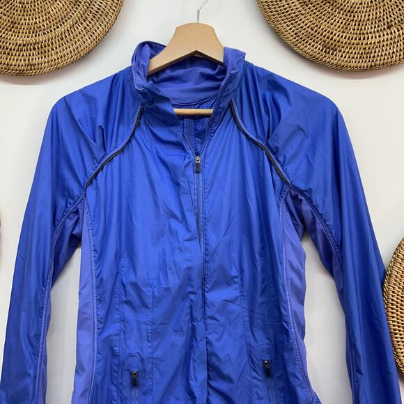 Lululemon Blue Lightweight Full Zip Up Jacket 2 Activewear Running Workout - Picture 3 of 9